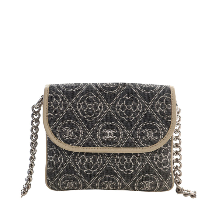 Chanel Camellia Imprimé Double Side à rabat Toile