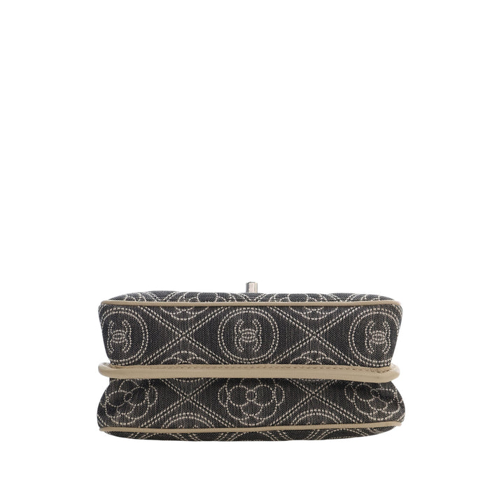 Chanel Camellia Imprimé Double Side à rabat Toile