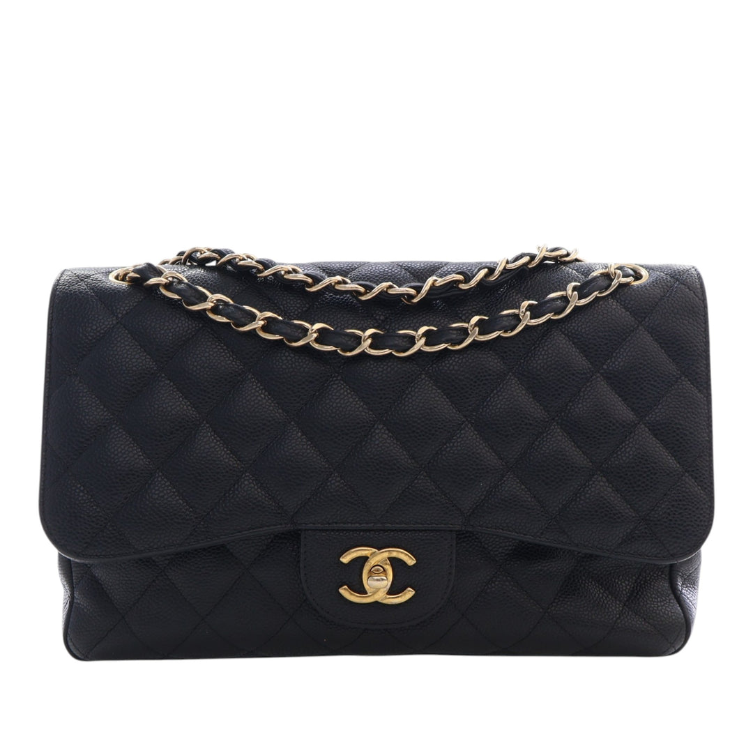 Chanel Jumbo Classic Caviar Double rabat