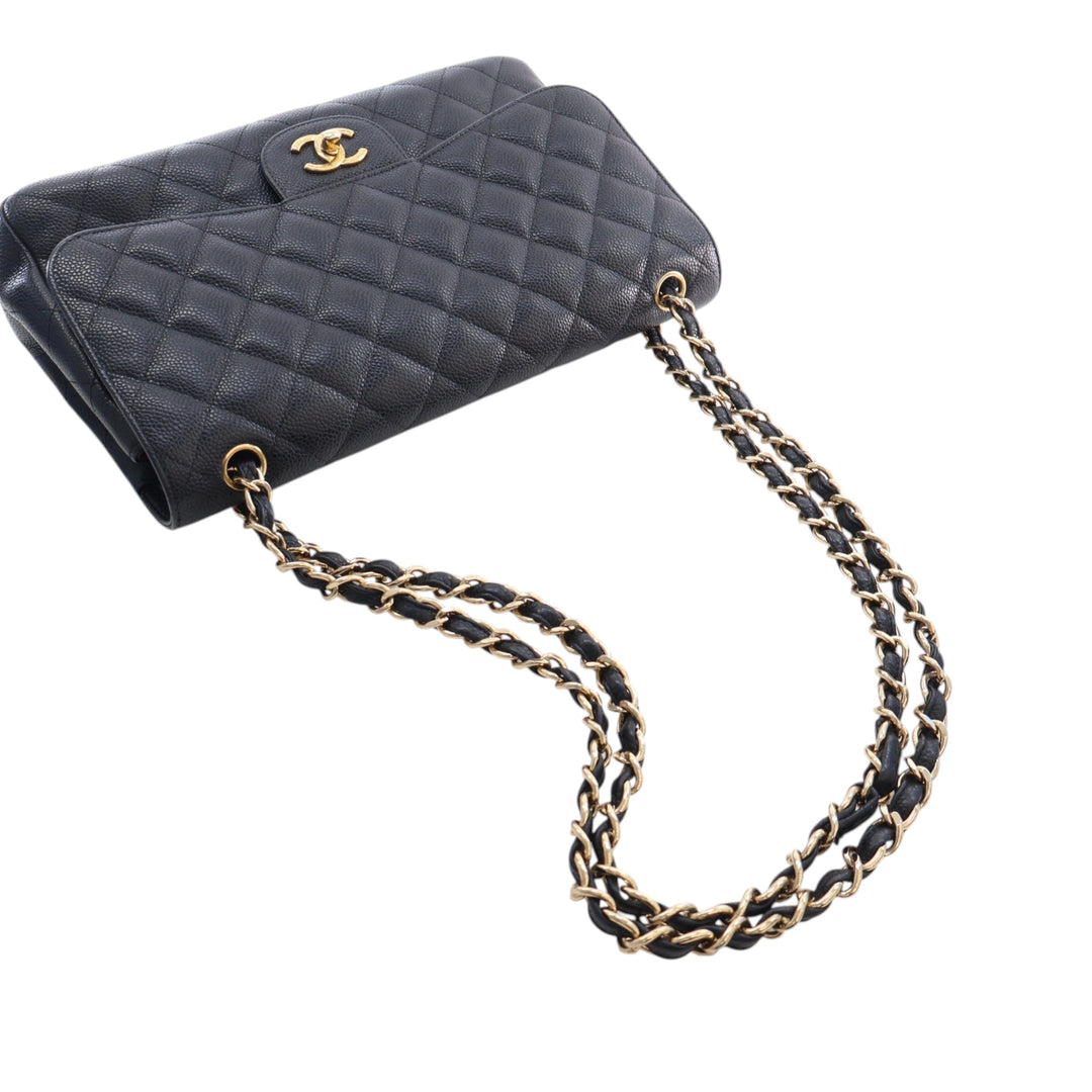 Chanel Jumbo Classic Caviar Double rabat