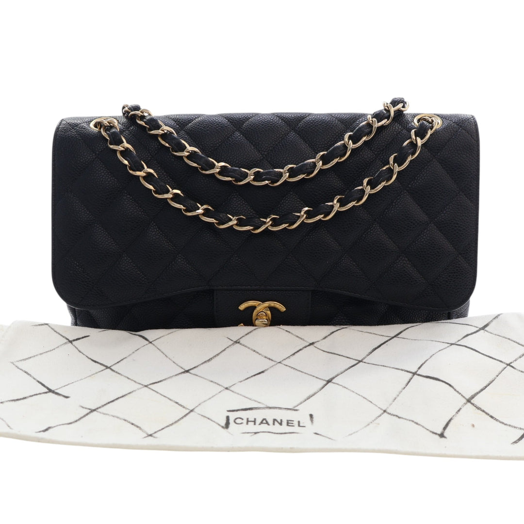 Chanel Jumbo Classic Caviar Double rabat