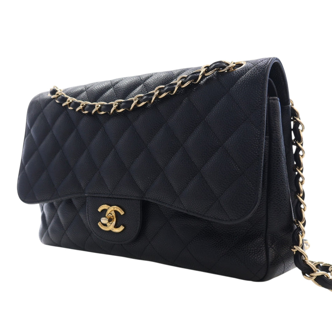 Chanel Jumbo Classic Caviar Double rabat