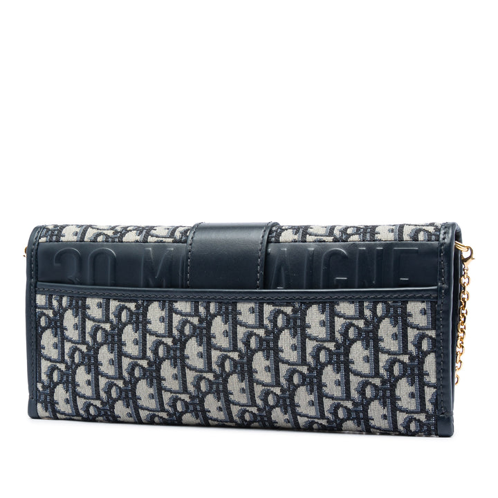 Dior Oblique Toile 30 Montaigne Pochette avec chaîne