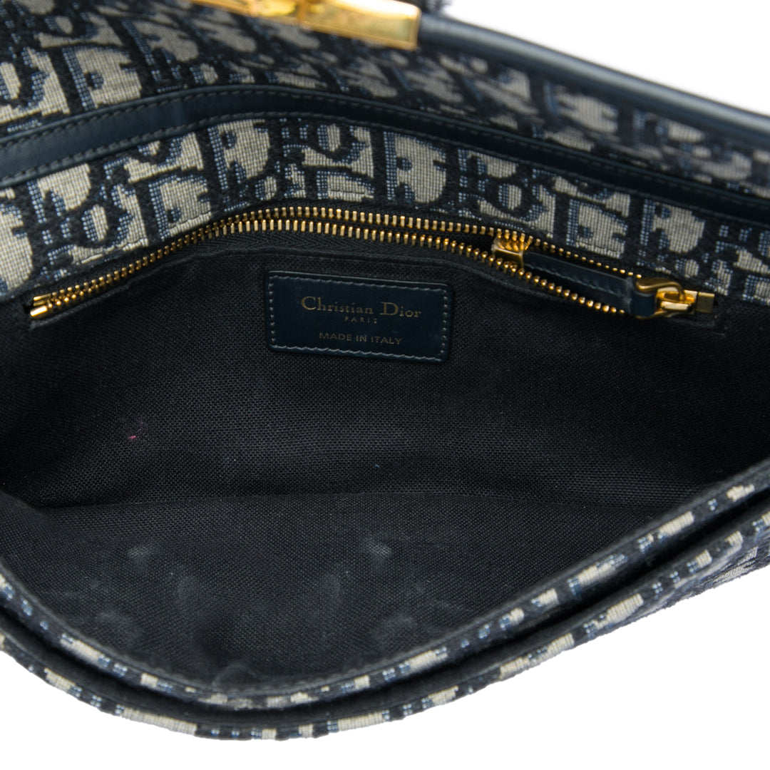 Dior Oblique Toile 30 Montaigne Pochette avec chaîne