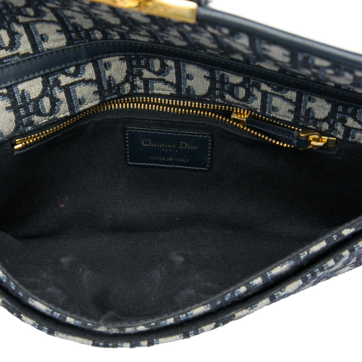 Dior Oblique Toile 30 Montaigne Pochette avec chaîne