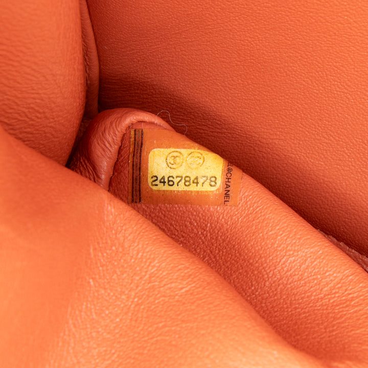 Chanel Medium Classic Cuir d’agneau Double rabat Rouge