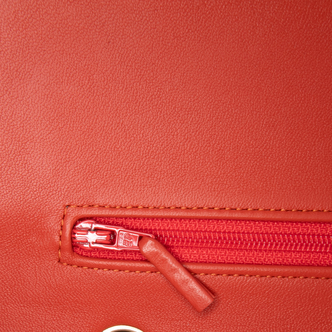 Chanel Medium Classic Cuir d’agneau Double rabat Rouge