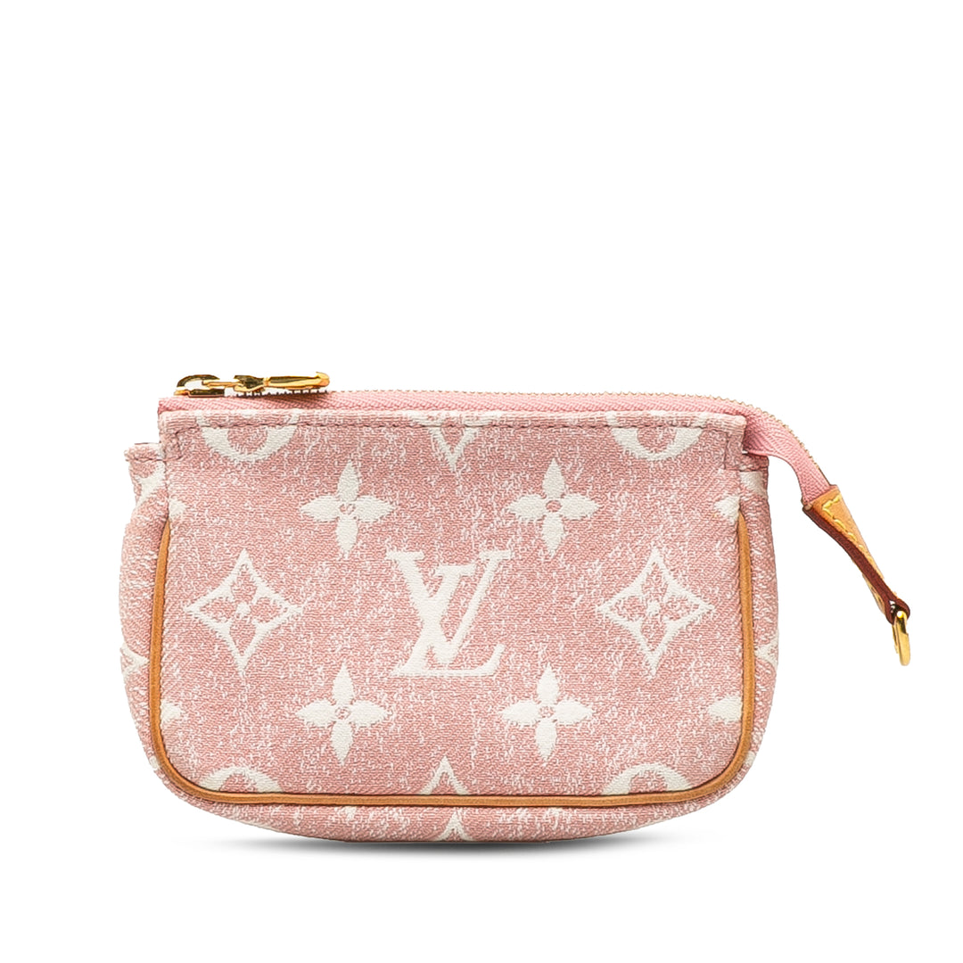 Louis Vuitton Micro Monogram Jacquard Denim Pochette Accessoires Pink - GABY PARIS