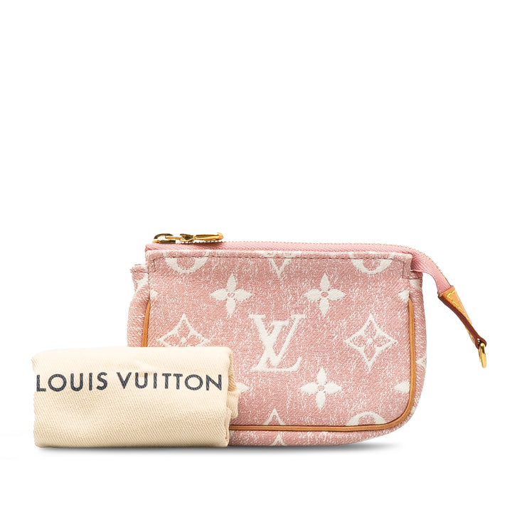 Louis Vuitton Micro Monogram Jacquard Denim Pochette Accessoires Pink - GABY PARIS