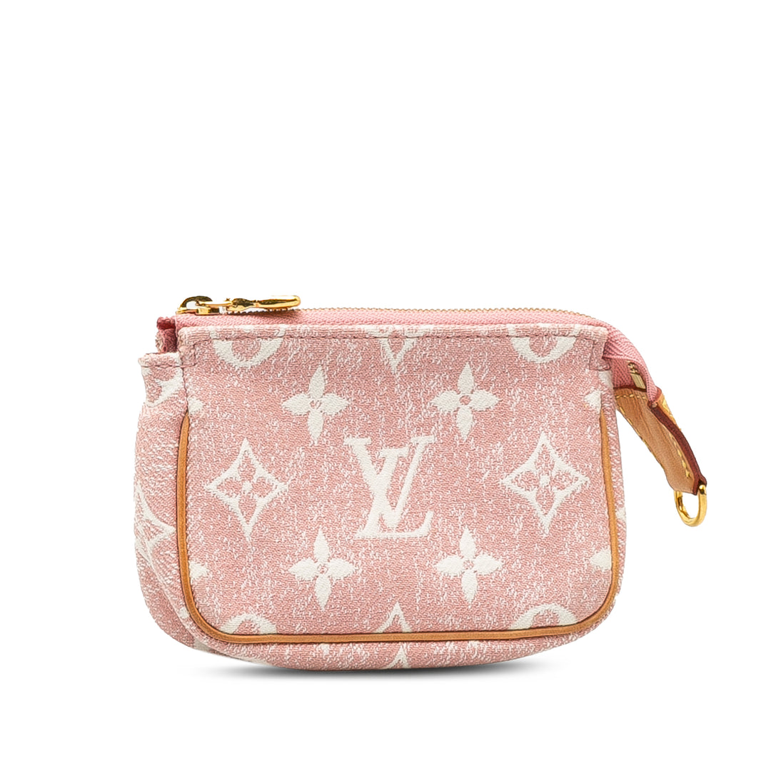 Louis Vuitton Micro Monogram Jacquard Denim Pochette Accessoires Pink - GABY PARIS