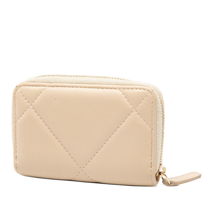 Chanel Matelassé 19 Zippé Porte-monnaie Cuir d'agneau