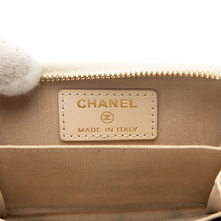 Chanel Matelassé 19 Zippé Porte-monnaie Cuir d'agneau