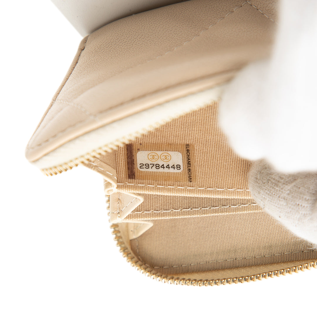Chanel Matelassé 19 Zippé Porte-monnaie Cuir d'agneau