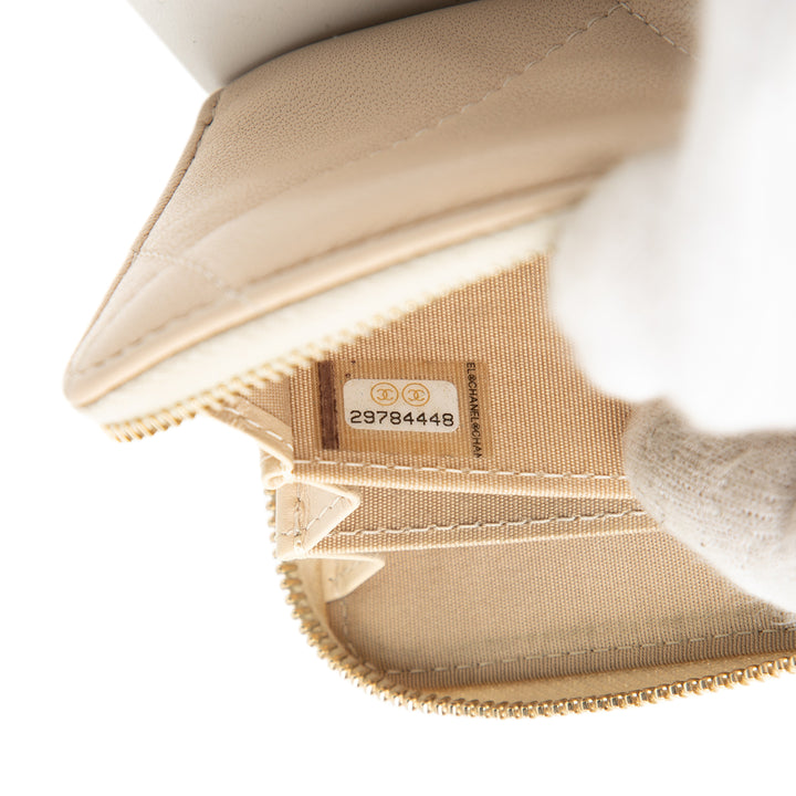 Chanel Matelassé 19 Zippé Porte-monnaie Cuir d'agneau