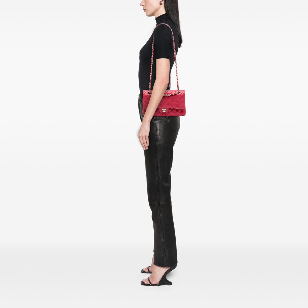 Chanel Medium Classic Cuir d’agneau Double rabat