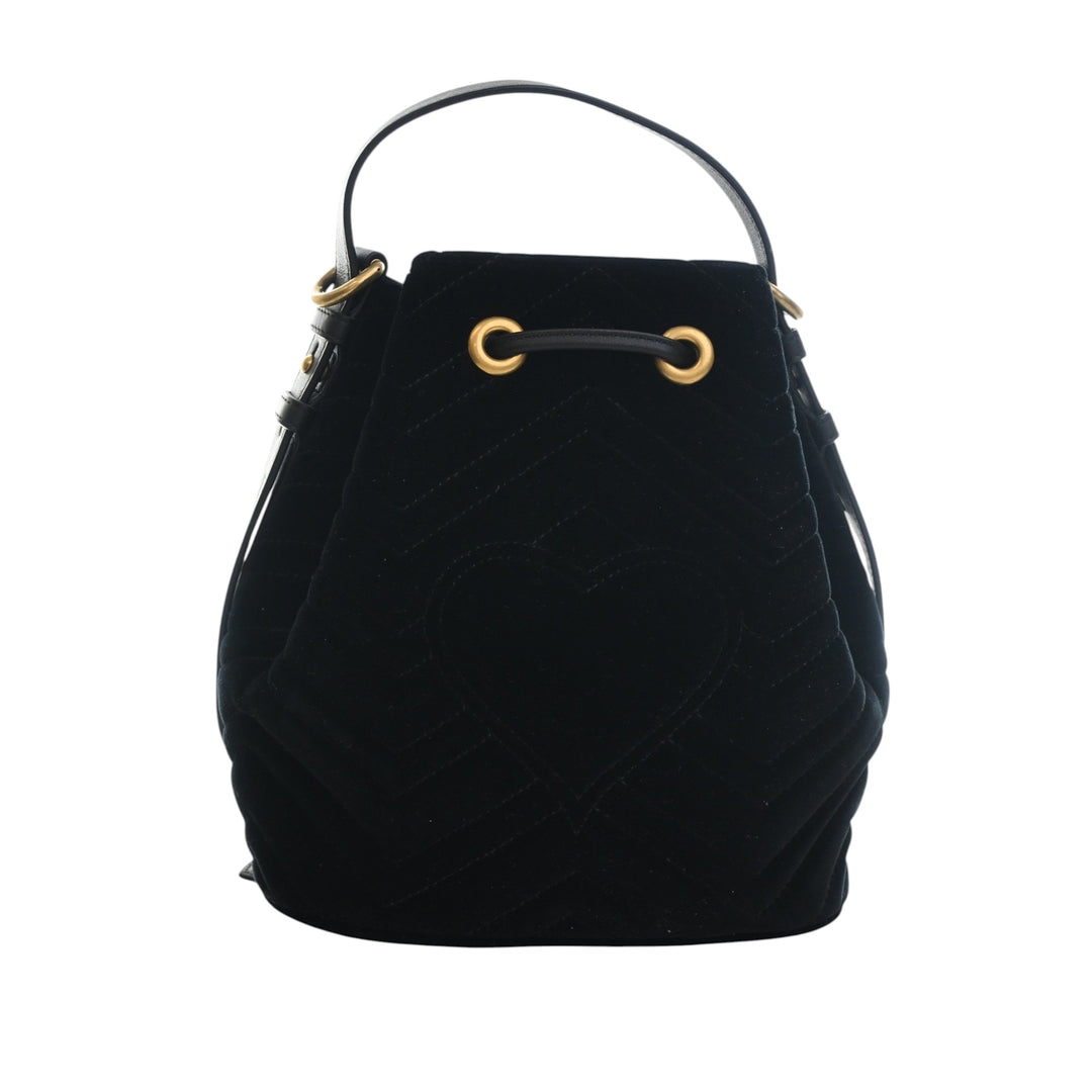 Gucci GG Marmont 2.0 Matelasse Velours Bucket Sac