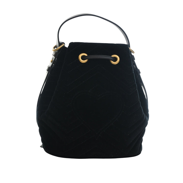 Gucci GG Marmont 2.0 Matelasse Velours Bucket Sac