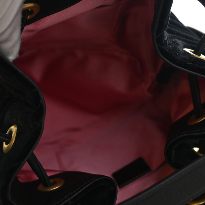 Gucci GG Marmont 2.0 Matelasse Velours Bucket Sac
