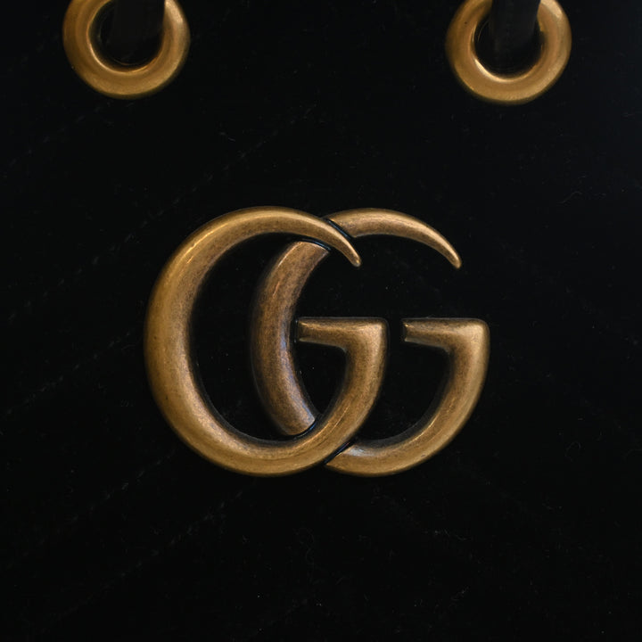 Gucci GG Marmont 2.0 Matelasse Velours Bucket Sac