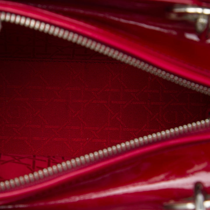 Dior Lady Dior Cannage Moyen Rouge – vue 4 – GABY PARIS
