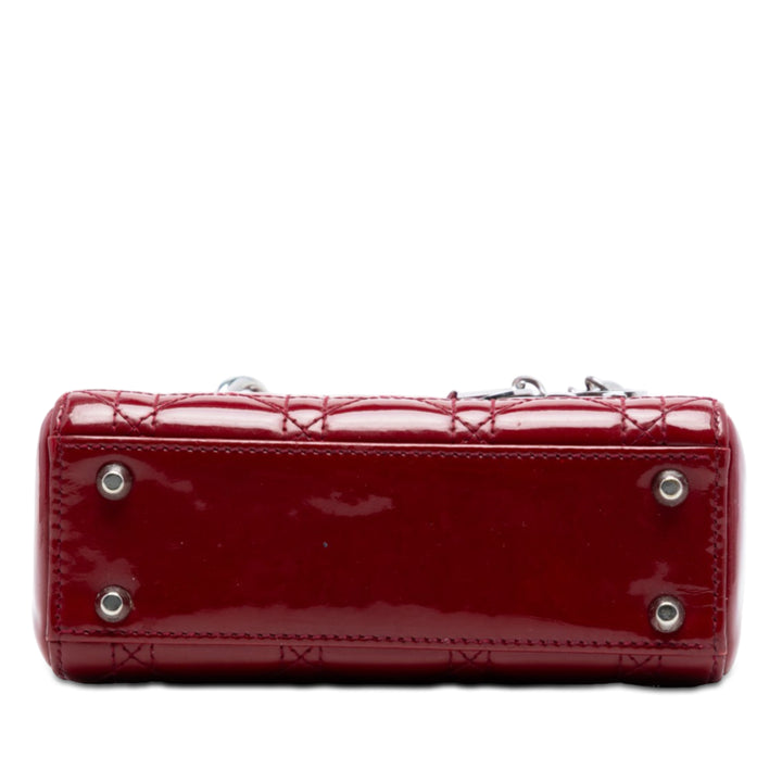 Dior Mini Cuir verni Cannage Lady Dior