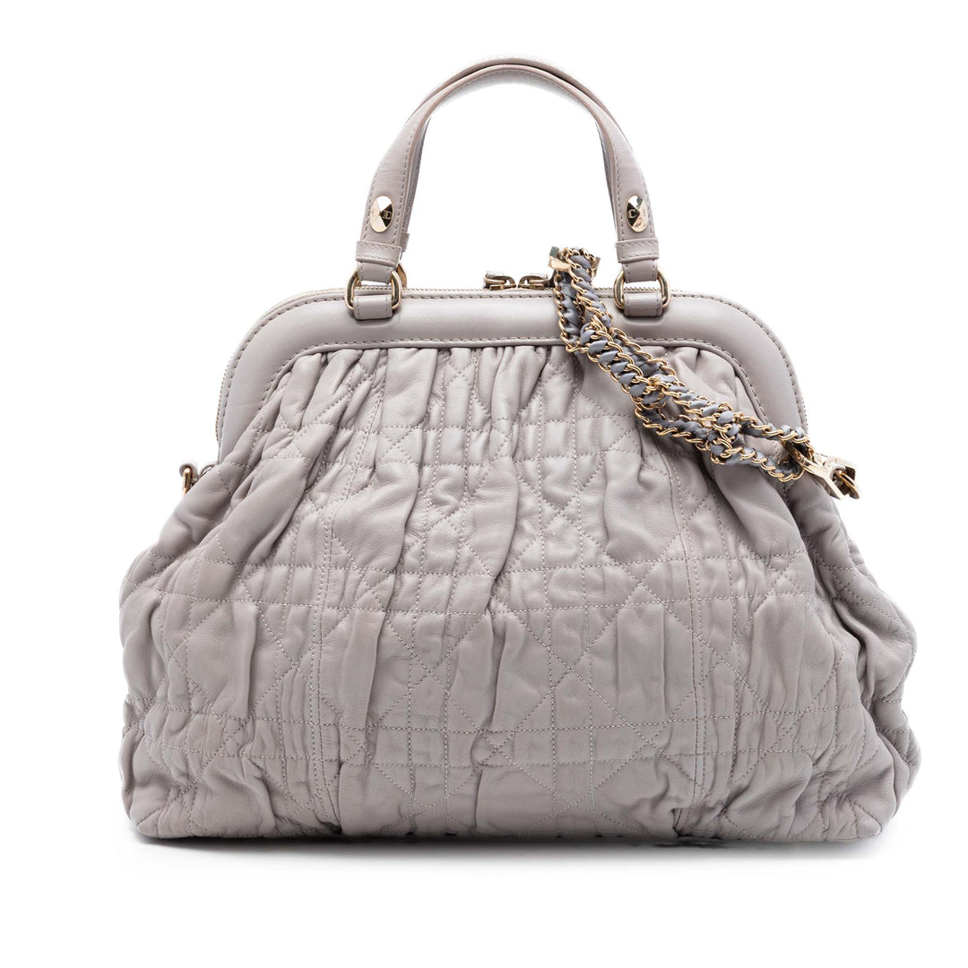 Dior Cuir d’agneau Gaufre Cannage Delices Frame Sac