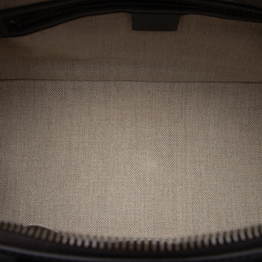 GG et Crocodile embossé Secret Sac Beige
