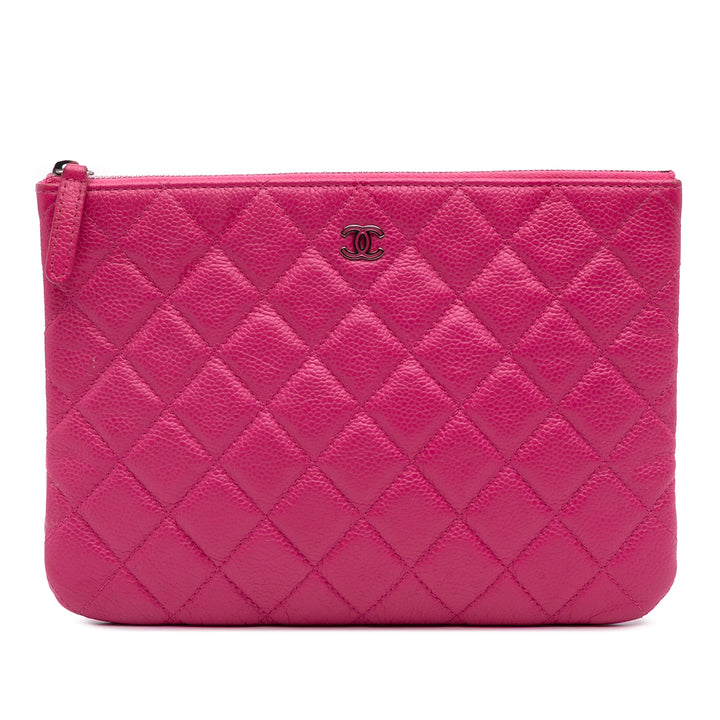 Chanel Small Matelassé Caviar O Étui Pochette