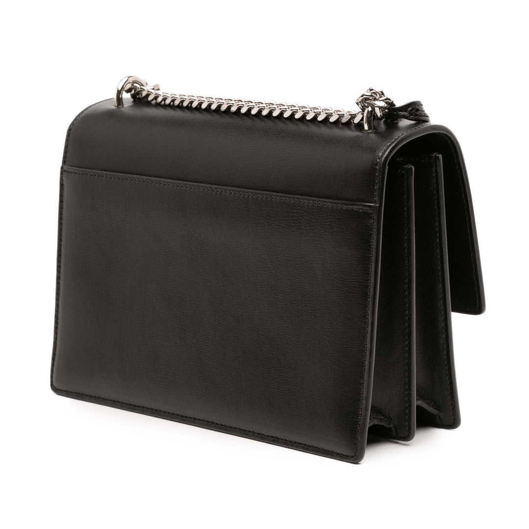 Saint Laurent Medium Cuir Monogram Sunset Sac porté croisé Noir