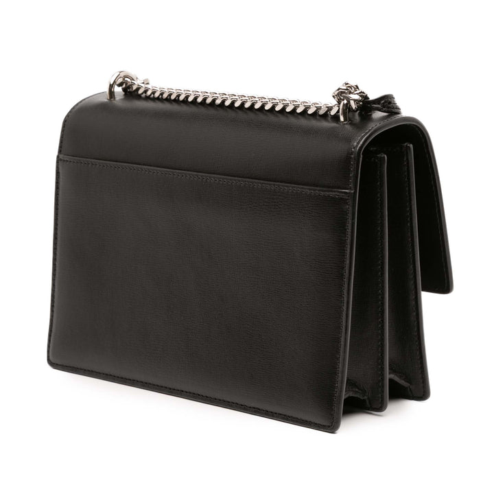 Saint Laurent Medium Cuir Monogram Sunset Sac porté croisé Noir