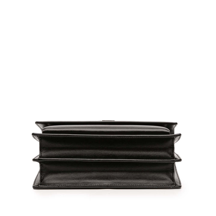 Saint Laurent Medium Cuir Monogram Sunset Sac porté croisé Noir