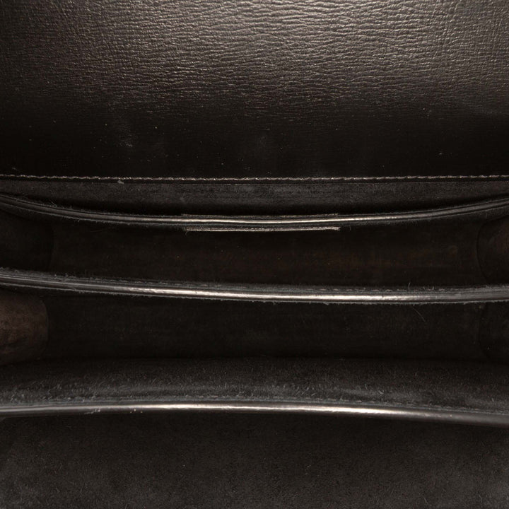 Saint Laurent Medium Cuir Monogram Sunset Sac porté croisé Noir