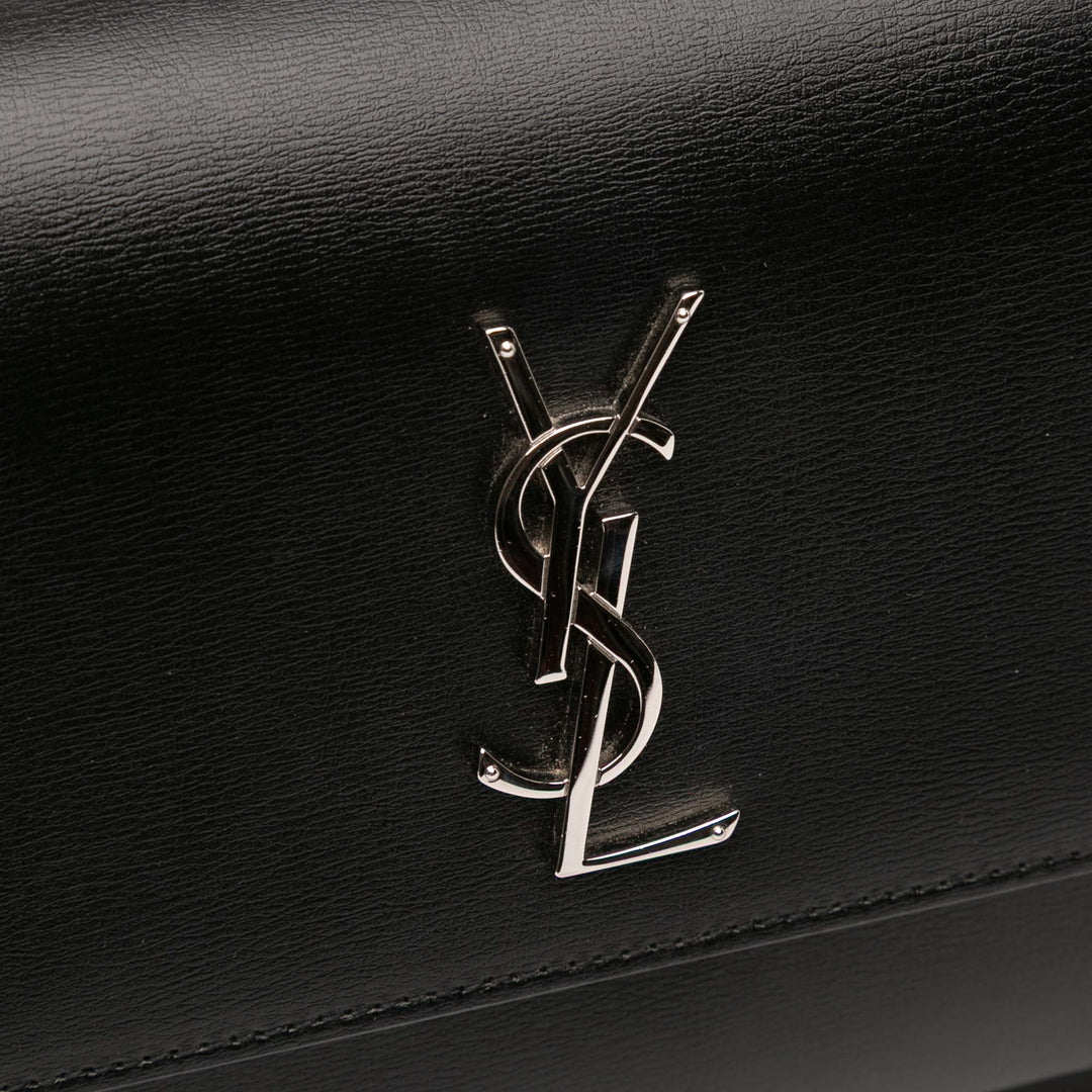 Saint Laurent Medium Cuir Monogram Sunset Sac porté croisé Noir