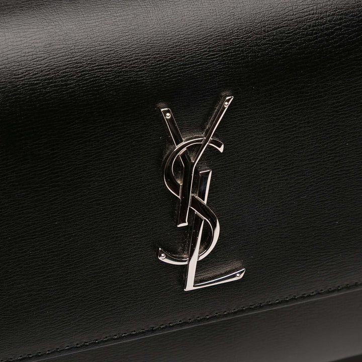 Saint Laurent Medium Cuir Monogram Sunset Sac porté croisé Noir