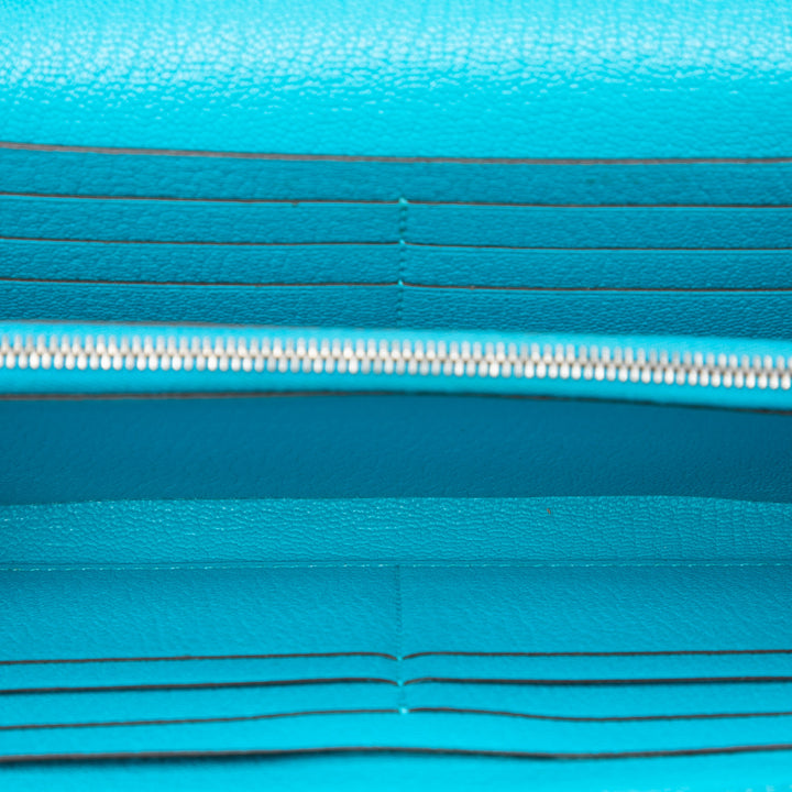 Hermès Portefeuille Chevre Mysore Kelly Longue Bleu – vue 4 – GABY PARIS