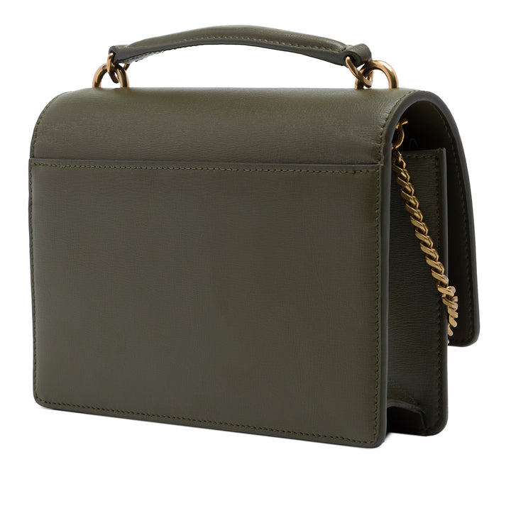 Saint Laurent Sunset Wallet on Chain Mini Cuir de veau Vert