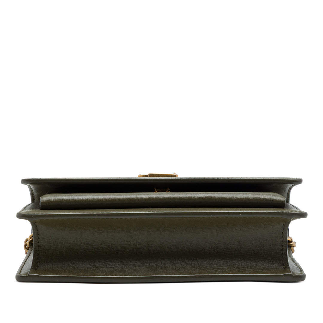 Saint Laurent Sunset Wallet on Chain Mini Cuir de veau Vert