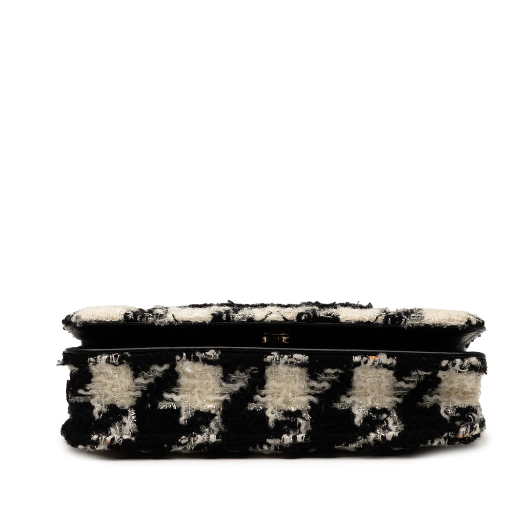Chanel CC Houndstooth Tweed Wallet On Chain