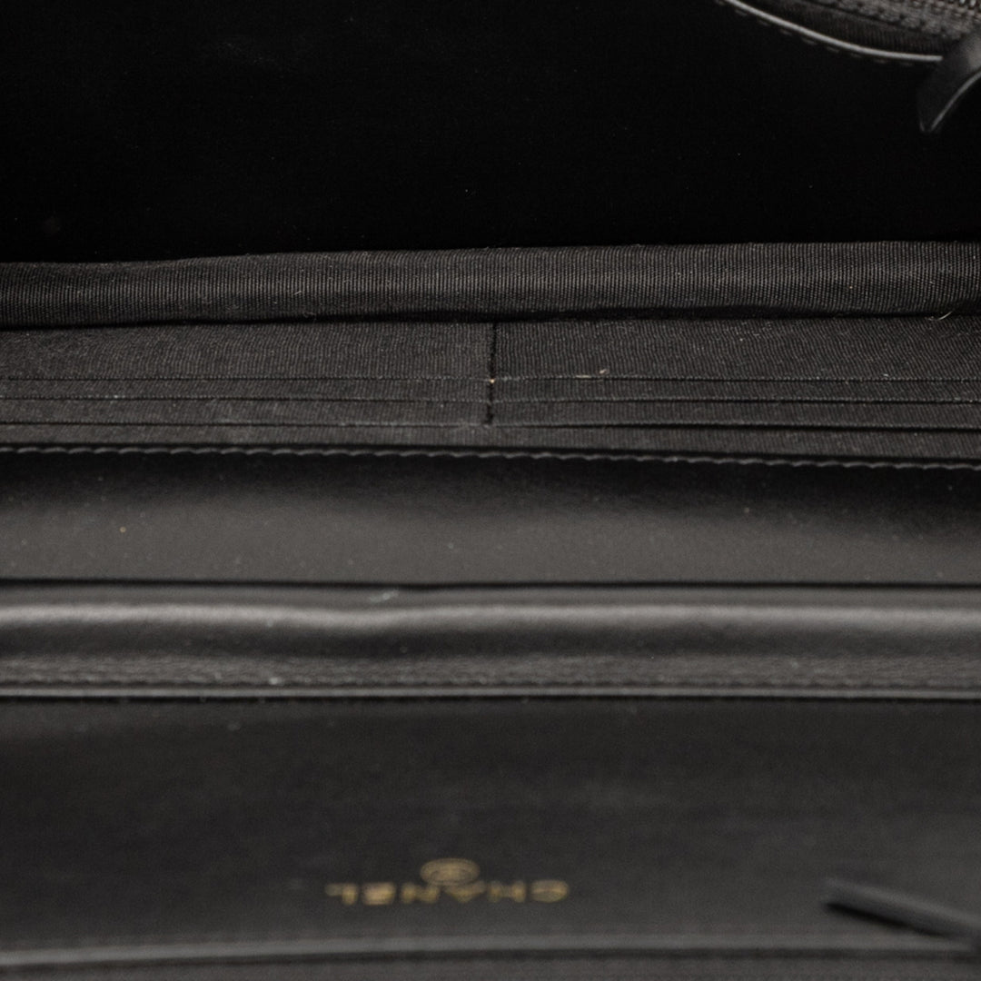 Chanel CC Houndstooth Tweed Wallet On Chain