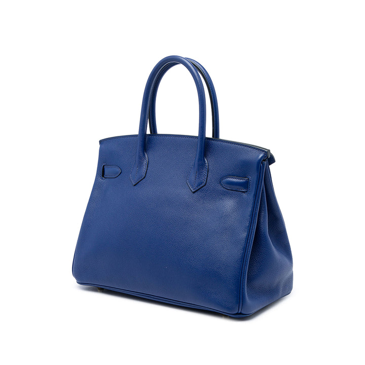 Hermès Sac à main Birkin Retourne 30 Togo Bleu – vue 2 – GABY PARIS