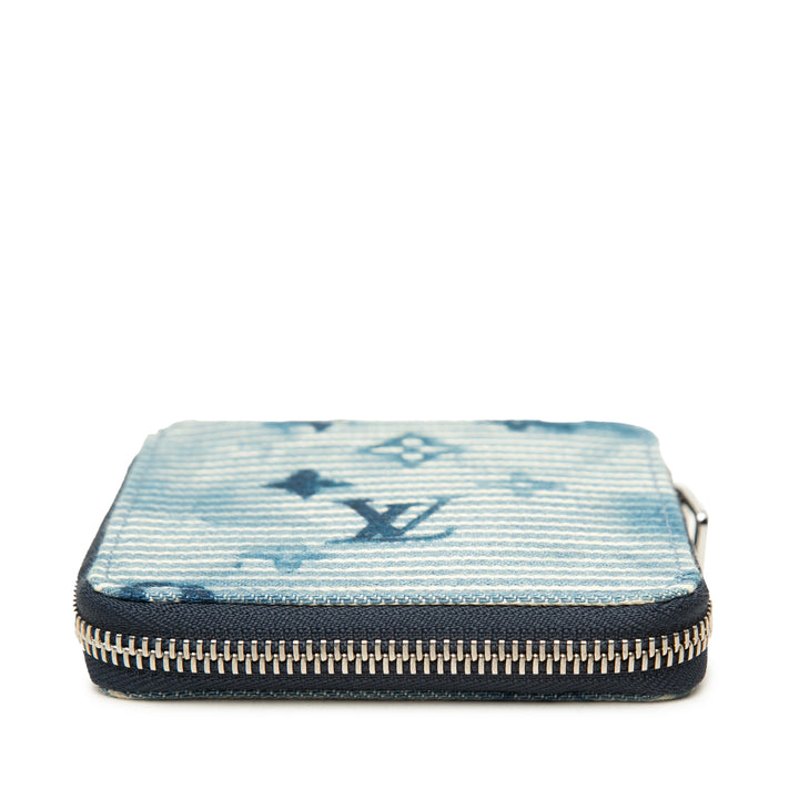 Louis Vuitton Watercolor Hickory Stripes Compact Portefeuille Monogram Bleu