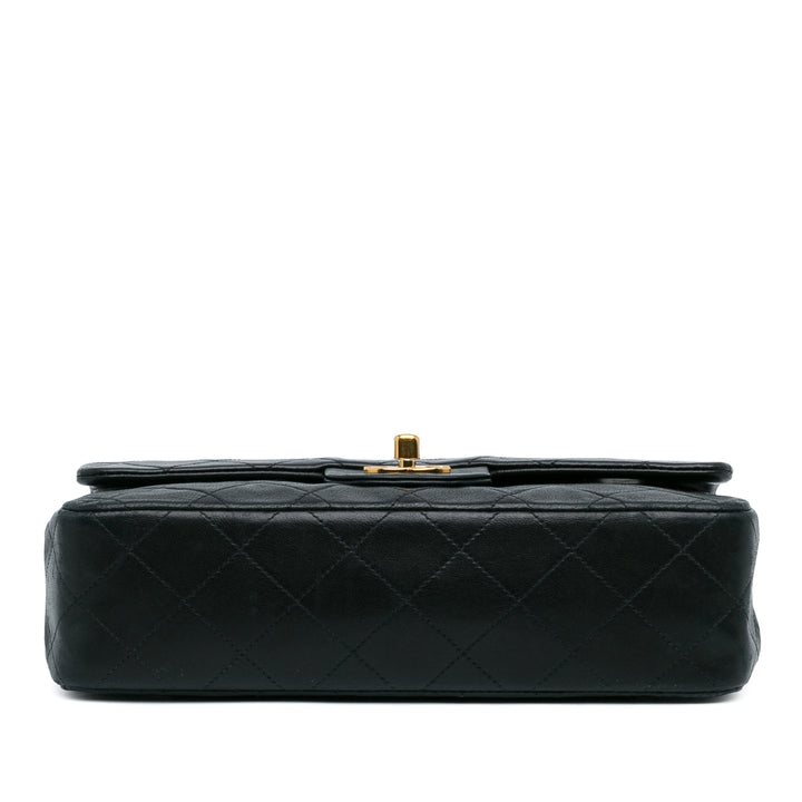 Small Classic Lambskin Double Flap Black - Gaby Paris