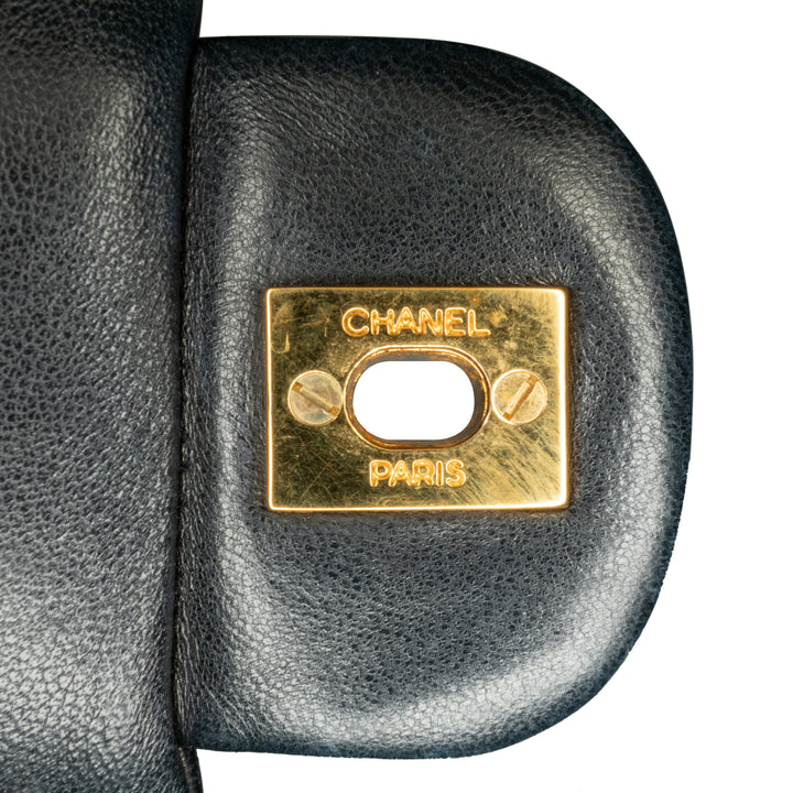 Small Classic Lambskin Double Flap Black - Gaby Paris