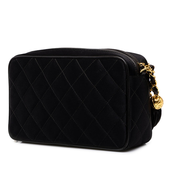 Chanel CC Diamond Matelassé Pompon Sac caméra Noir – vue 2 – GABY PARIS