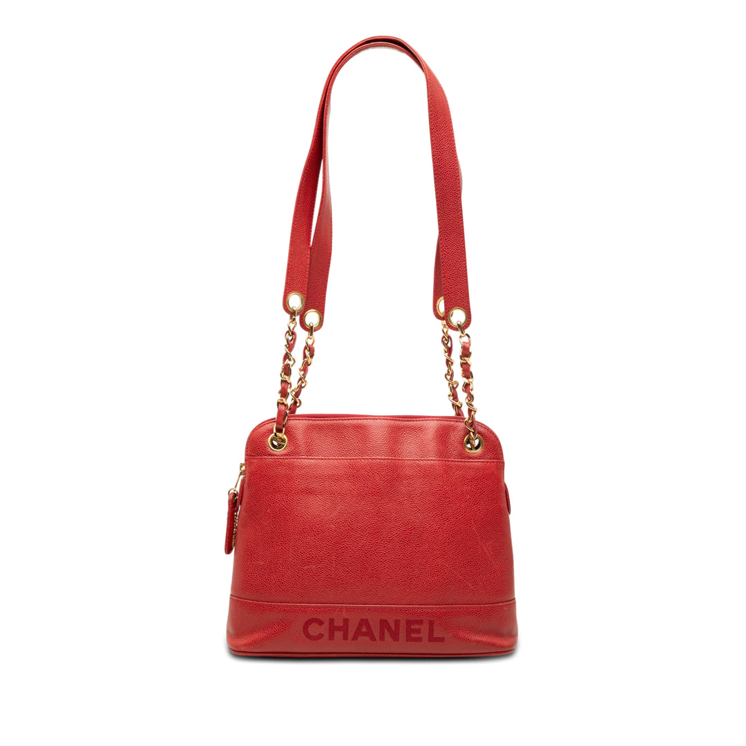 Chanel Logo Chaîne Sac Cuir caviar