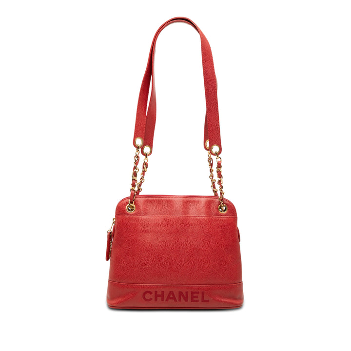 Chanel Logo Chaîne Sac Cuir caviar