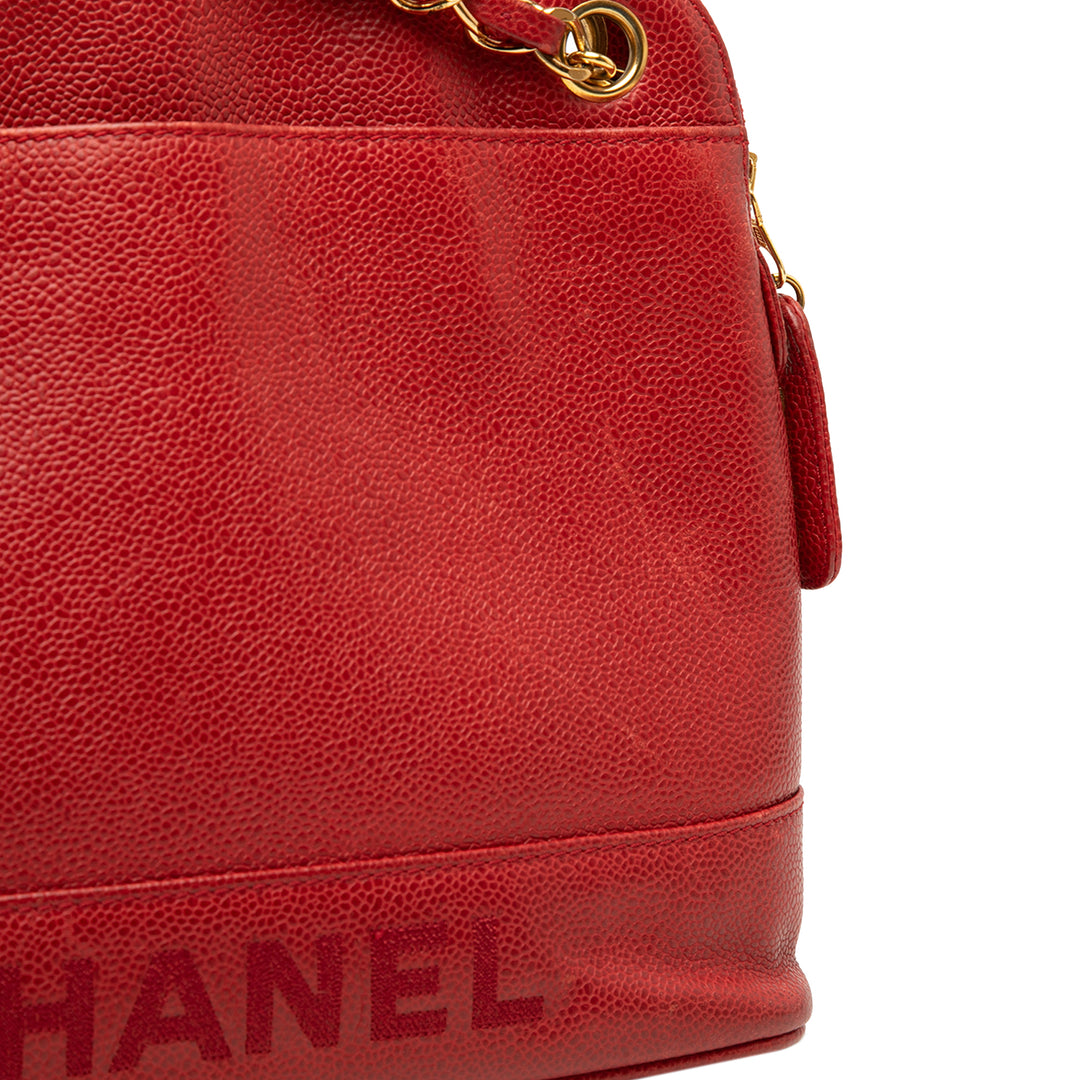 Chanel Logo Chaîne Sac Cuir caviar