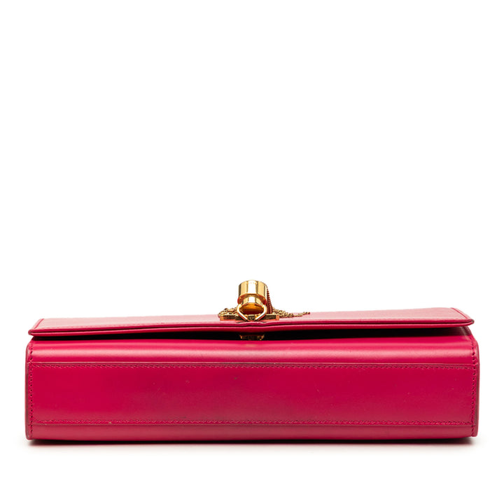 Classic Kate Pompon Sac Moyen Cuir de veau lisse Rose