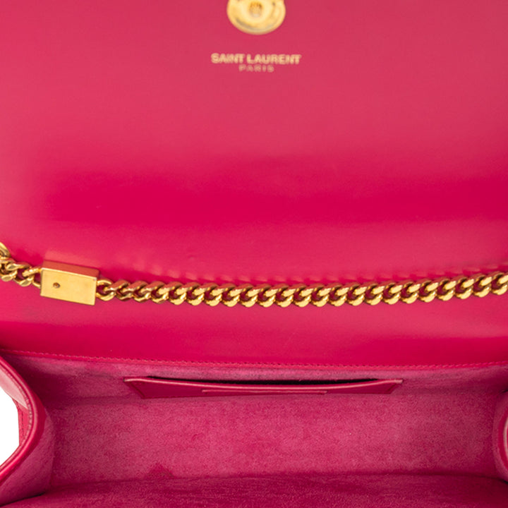 Classic Kate Pompon Sac Moyen Cuir de veau lisse Rose