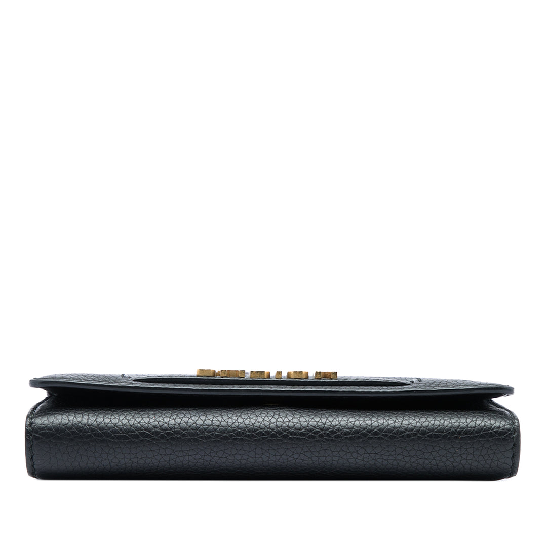 Dior JAdior Wallet on Chain Cuir de veau Noir – vue 3 – GABY PARIS